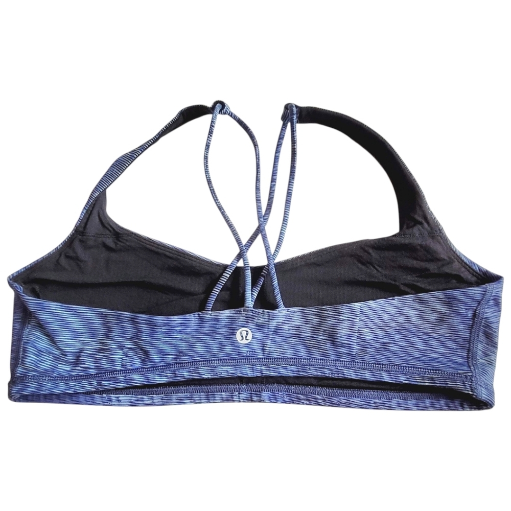 Lululemon Free To Be Strappy Yoga Bra Space Dye Sapphire Blue Size 12 - Picture 3 of 13